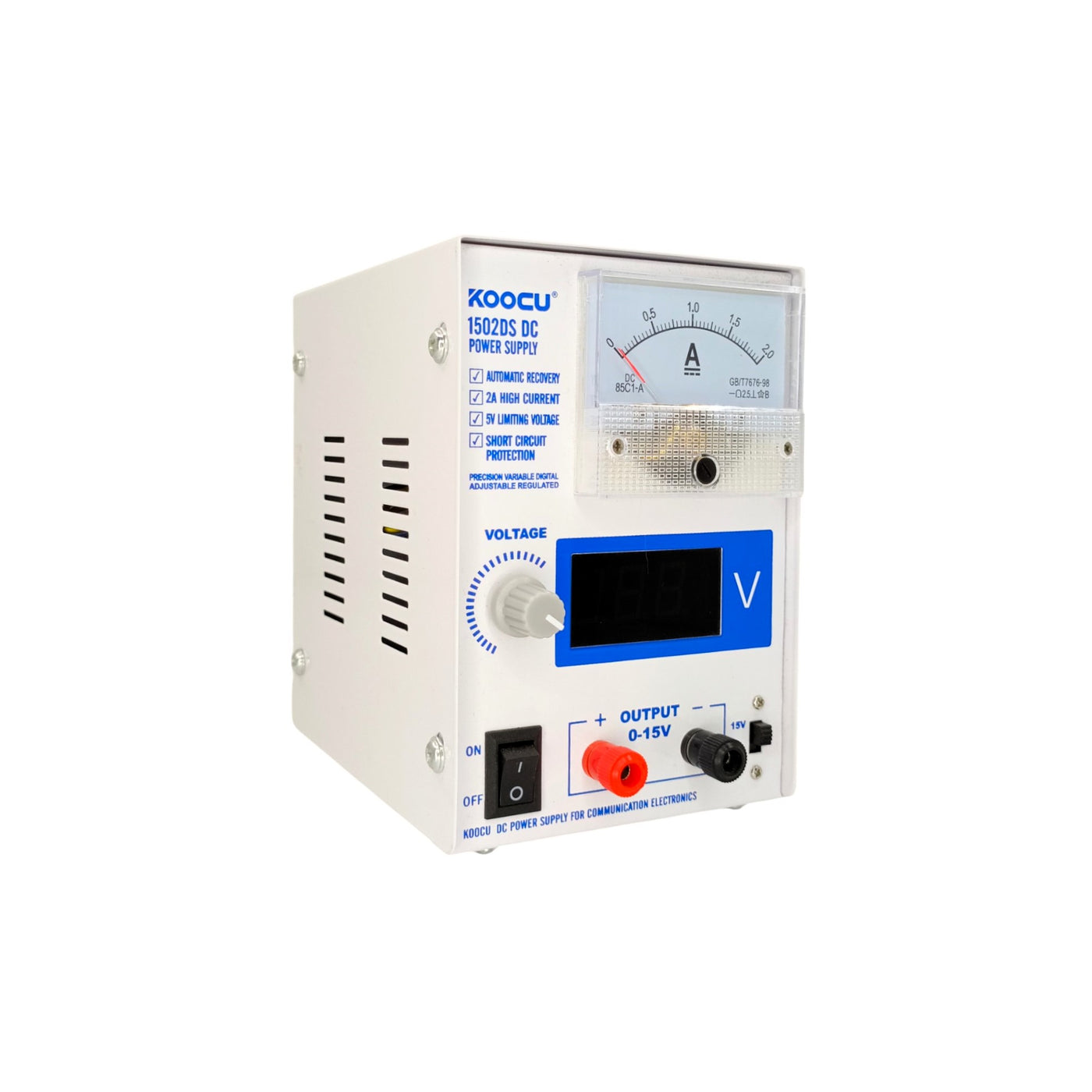 KOOCU 1502DS DC Power Supply – Adjustable Regulated Power for Electronics &amp; Communication