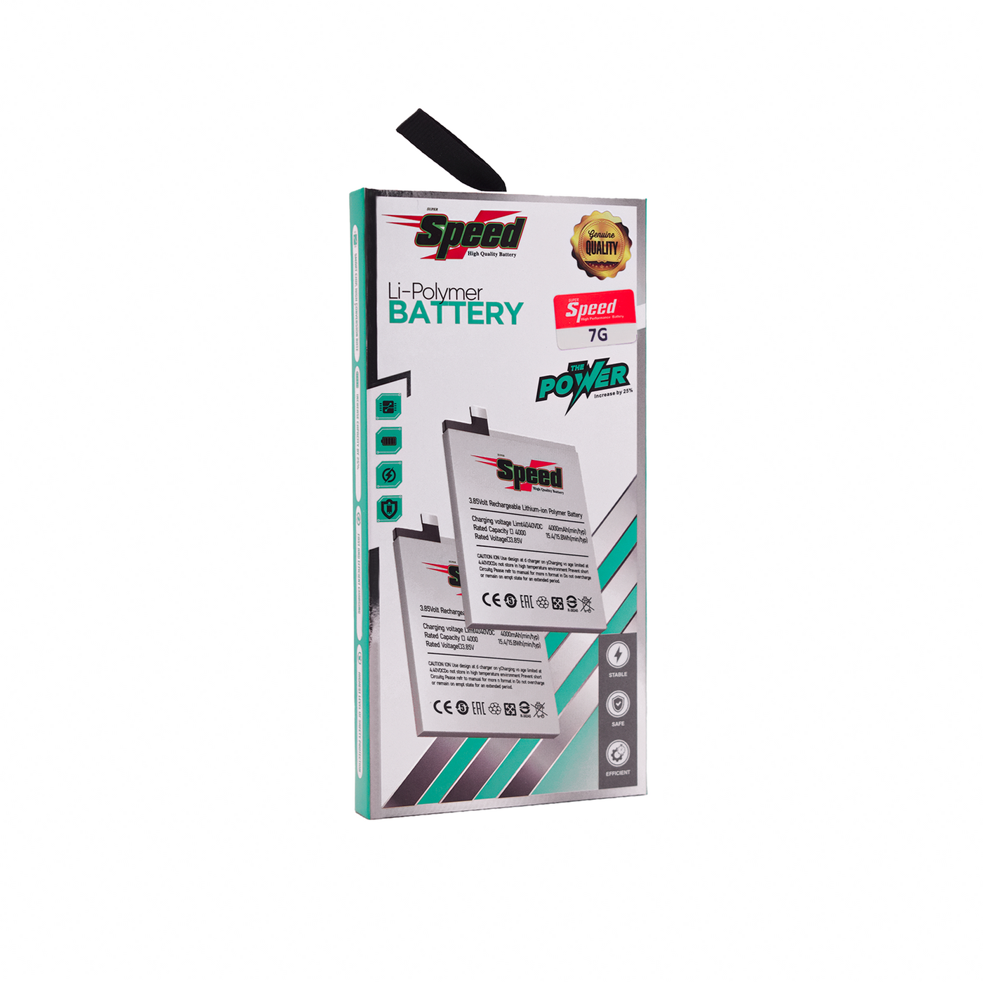 iPhone 7G | Model A1660 | SUPER Speed Replacement Battery Li-Polymer | 2400mAh High-Capacity Rechargeable Battery (Original 1960mAh)