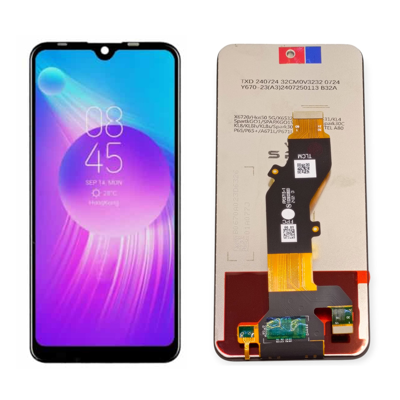 Tecno Spark Go 1 LCD Screen Display Panel Replacement | IPS LCD | High-Quality Touchscreen Digitizer Assembly