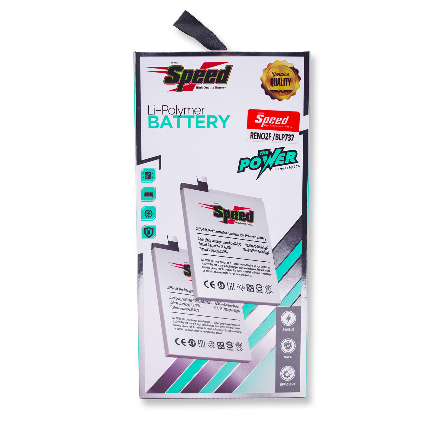 Oppo Reno2 Z / Reno2 F | Model BLP737 | SUPER Speed Replacement Battery Li-Polymer | 3900mAh Rated Capacity | 4000mAh Typical Capacity