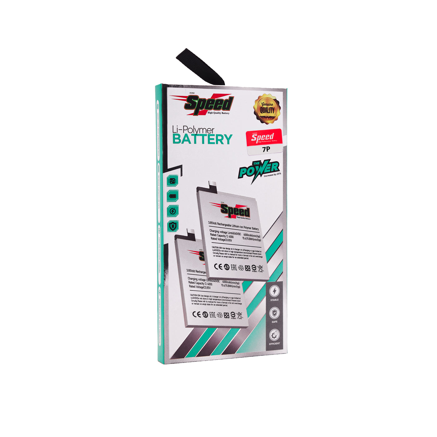 iPhone 7 Plus | Model A1661 | SUPER Speed Replacement Battery Li-Polymer | 3640mAh High-Capacity Rechargeable Battery (Original 2900mAh)