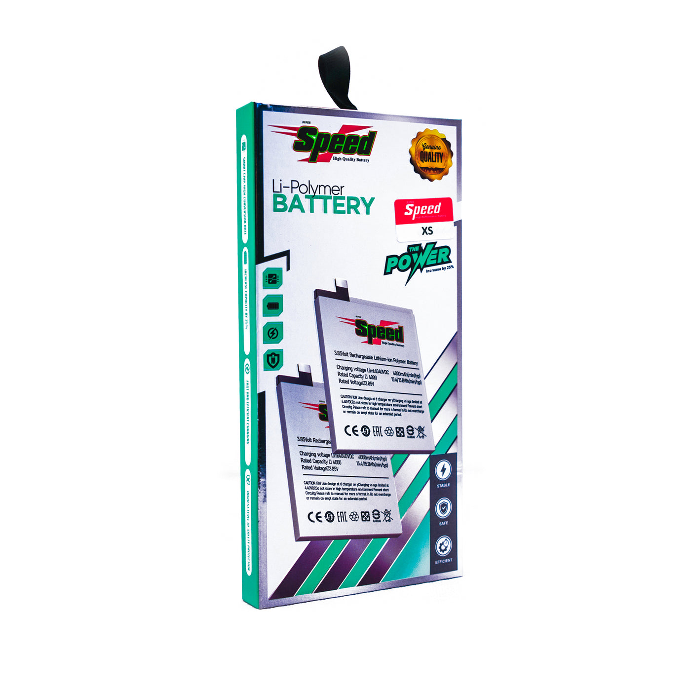 iPhone XS | Model A1920 / A2097 / A2098 / A2100 | SUPER Speed Replacement Battery Li-Polymer | 3200mAh High-Capacity Rechargeable Battery (Original 2658mAh)