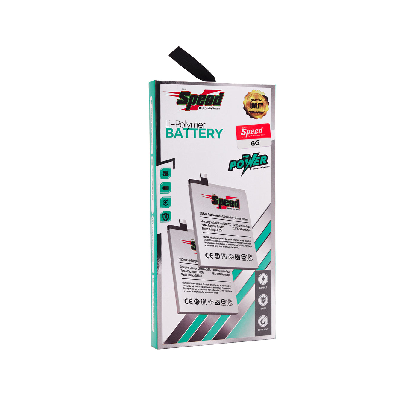 iPhone 6G | Model A1549 | SUPER Speed Replacement Battery Li-Polymer | 2400mAh High-Capacity Rechargeable Battery (Original 1810mAh)