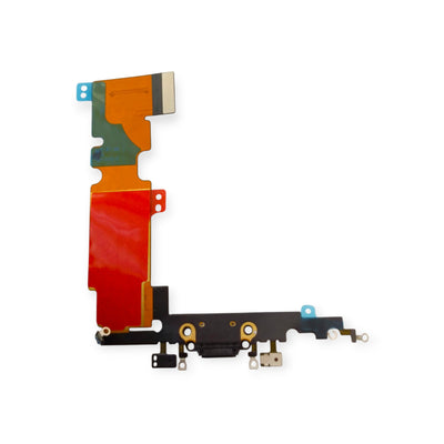 iPhone 8 Plus (Black) Charging Port Flex – OEM Lightning Dock Connector with Mic &amp; Antenna Line Support