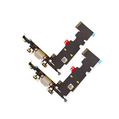 iPhone 8 Plus (White) Charging Port Flex  – OEM Lightning Dock Connector with Mic &amp; Antenna Line Support