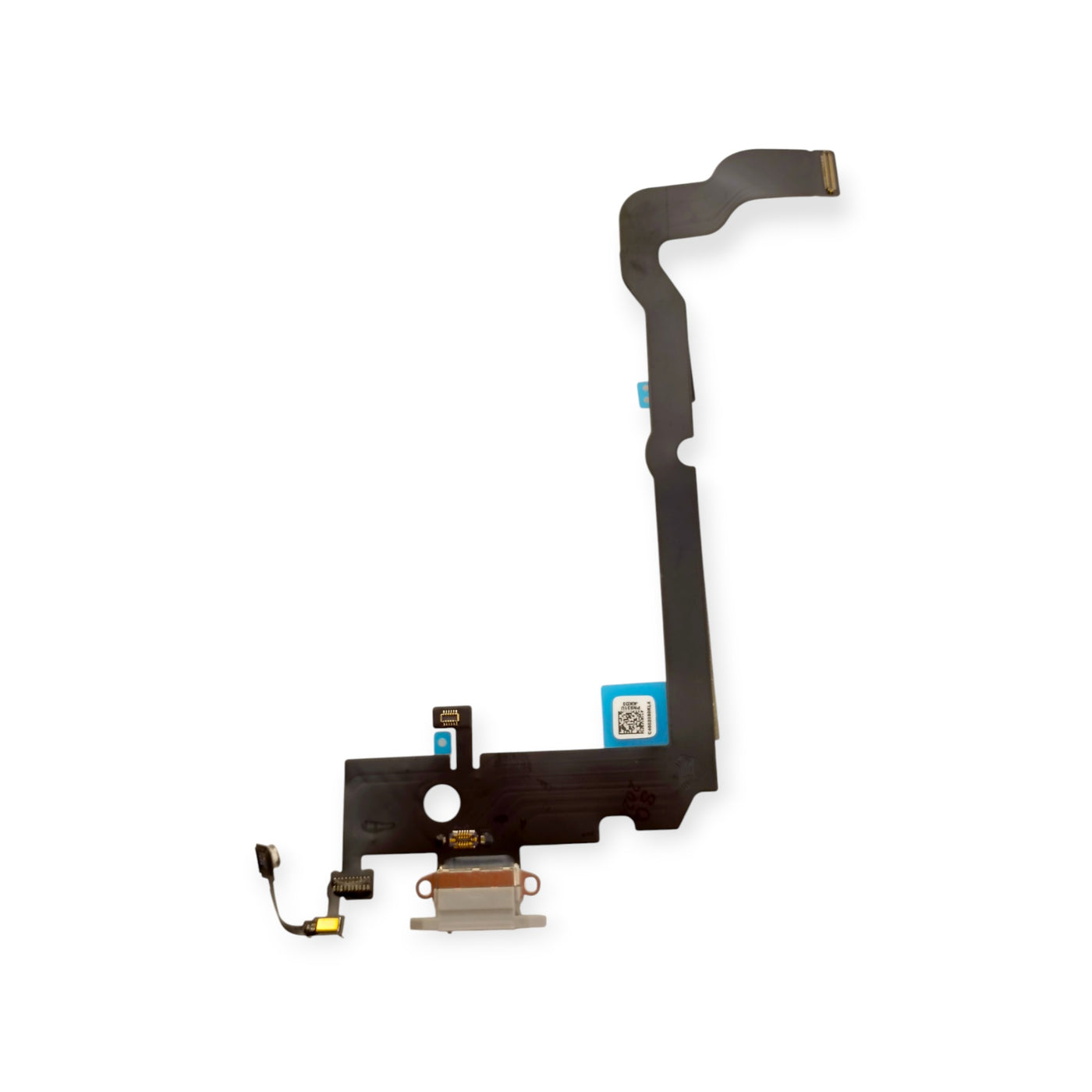 iPhone XS Max (White) Charging Port Flex  – OEM Lightning Dock Connector with Mic &amp; Antenna Line Support
