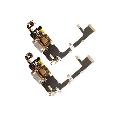 iPhone 11 Pro (White) Charging Port Flex  – OEM Lightning Dock Connector with Mic &amp; Antenna Line Support