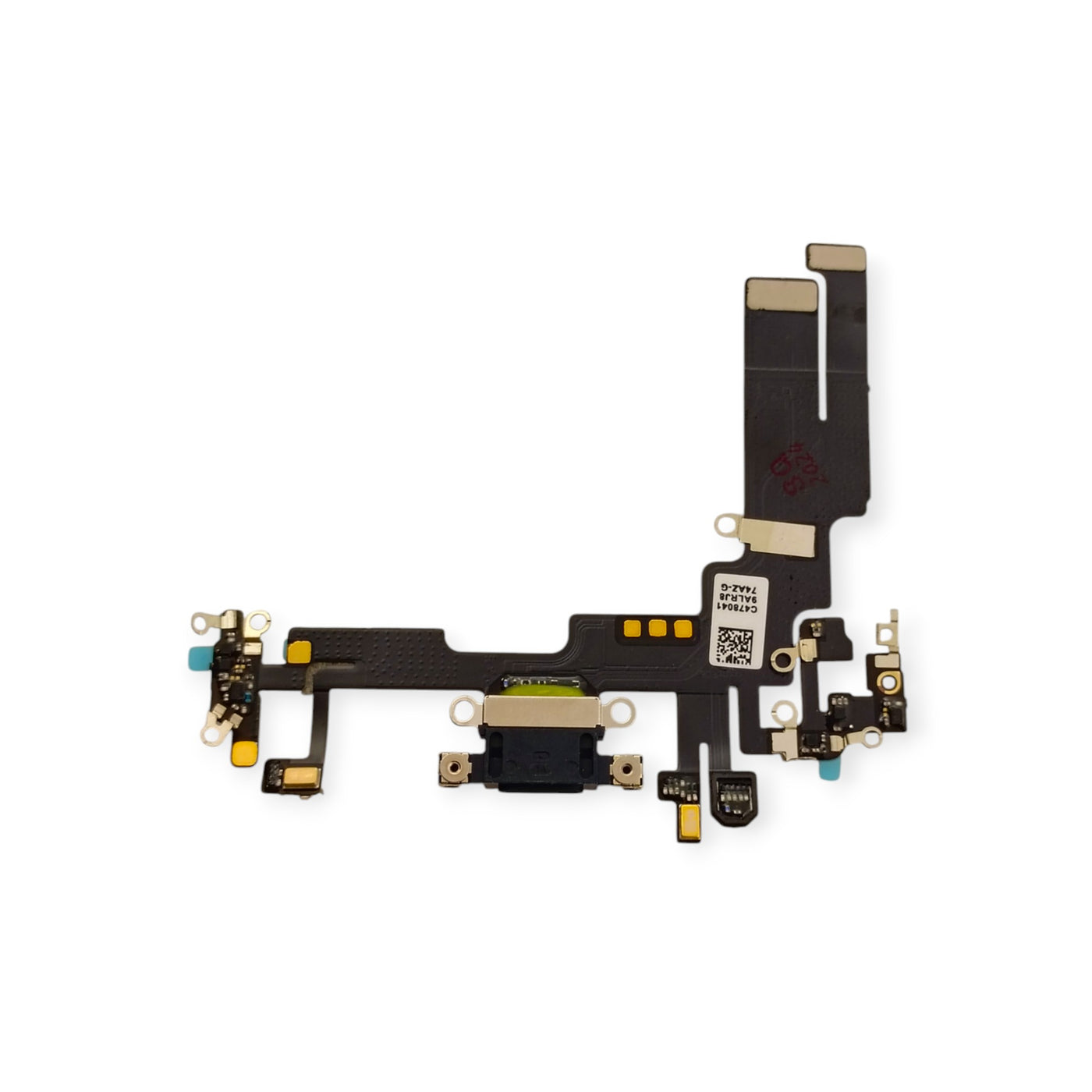 iPhone 14 (Black) Charging Port Flex  – OEM Lightning Dock Connector with Mic &amp; Antenna Line Support