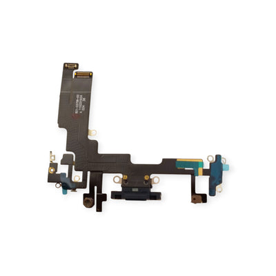 iPhone 14 (Black) Charging Port Flex  – OEM Lightning Dock Connector with Mic &amp; Antenna Line Support