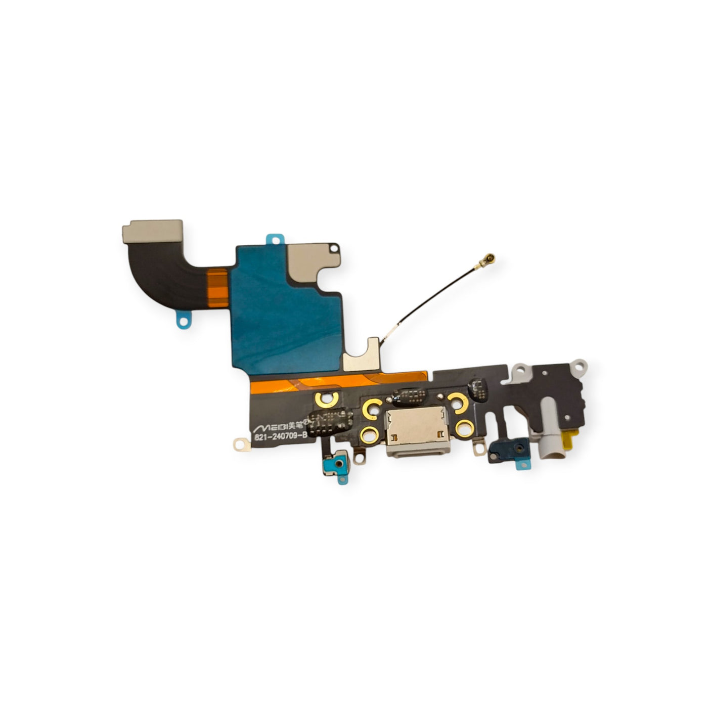 iPhone 6s (White) Charging Port Flex – OEM Lightning Dock Connector with Mic &amp; Antenna Line Support