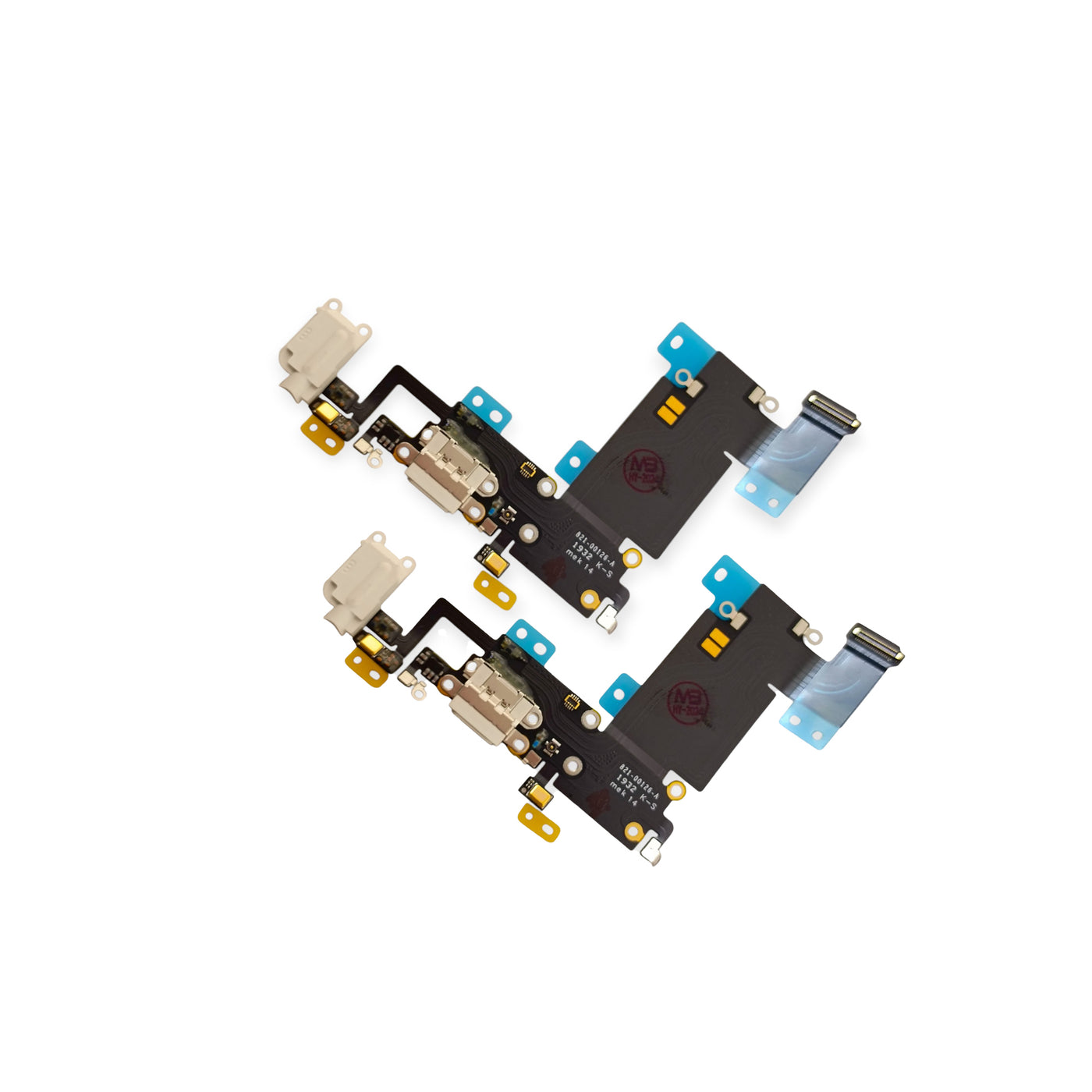 iPhone 6s Plus (White) Charging Port Flex  – OEM Lightning Dock Connector with Mic &amp; Antenna Line Support