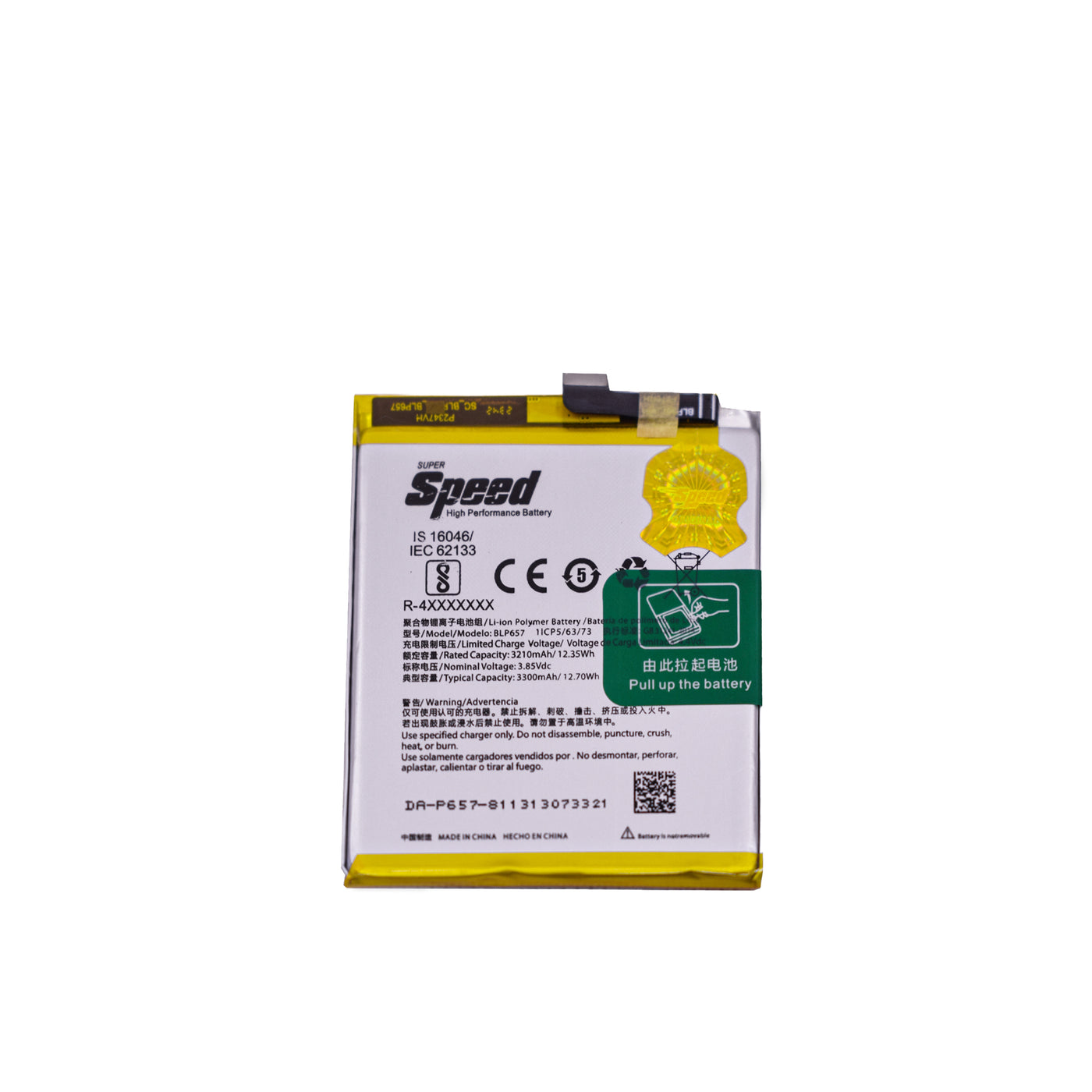 OnePlus 6 | Model BLP657 | SUPER Speed Replacement Battery Li-Ion Polymer | 3300mAh High-Capacity Rechargeable Battery